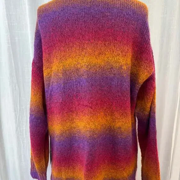 OMBRE CARDIGAN - OMBRE PINK/PURPLE/YELLOW – - Picture 4 of 4